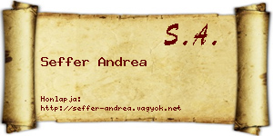 Seffer Andrea névjegykártya